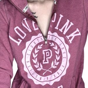 Vintage VS PINK Y2K Varsity Zip Up Sweatshirt